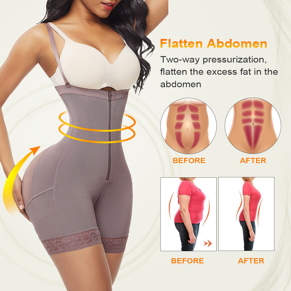 Non-slip Waist Double Elastic Hip Shaping Breathable Mesh Hip Lift Belly Pants